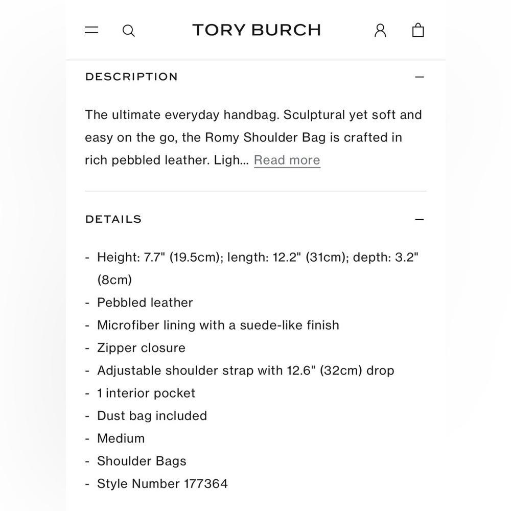 Tory Burch Romy Shoulder Bag - Picture 15 of 15